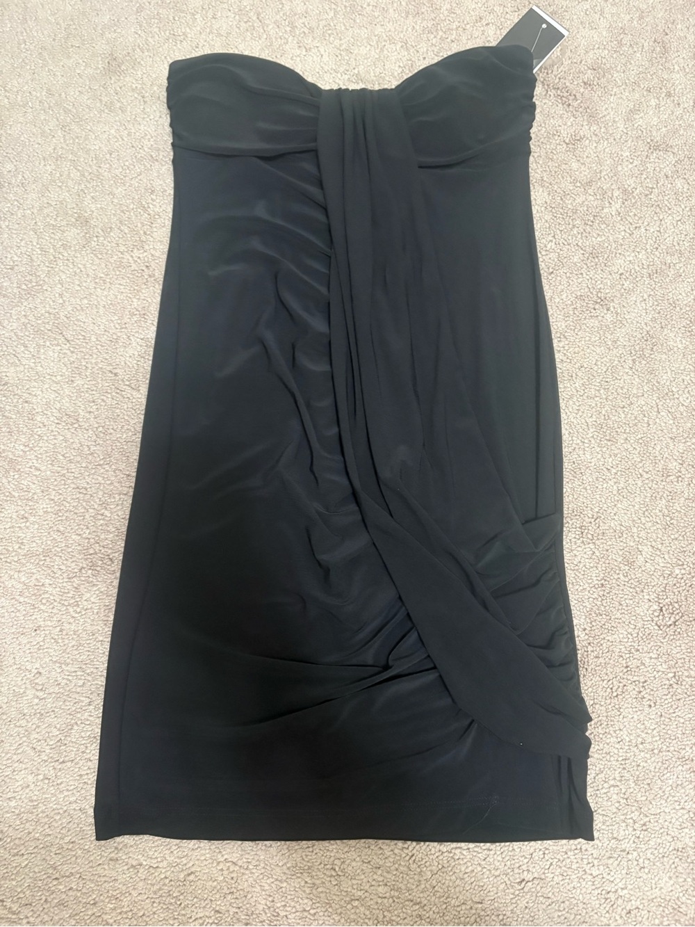 Tempted Black Evening Dress with Subtle Draping